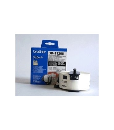 Rola de etichete 38x90mm, negru/alb DK11208