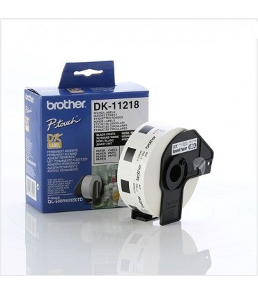 Rola de etichete rotunde 24x24mm, negru/alb DK11218