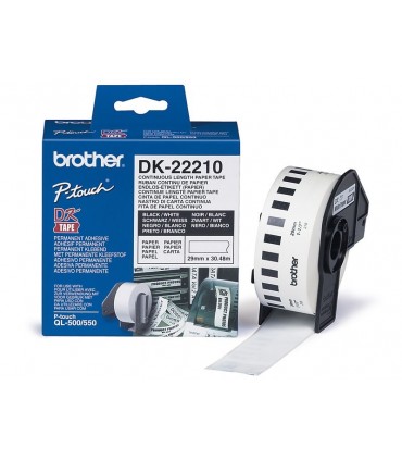 Role de etichete 29mm negru/alb DK22210